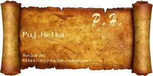 Puj Helka névjegykártya